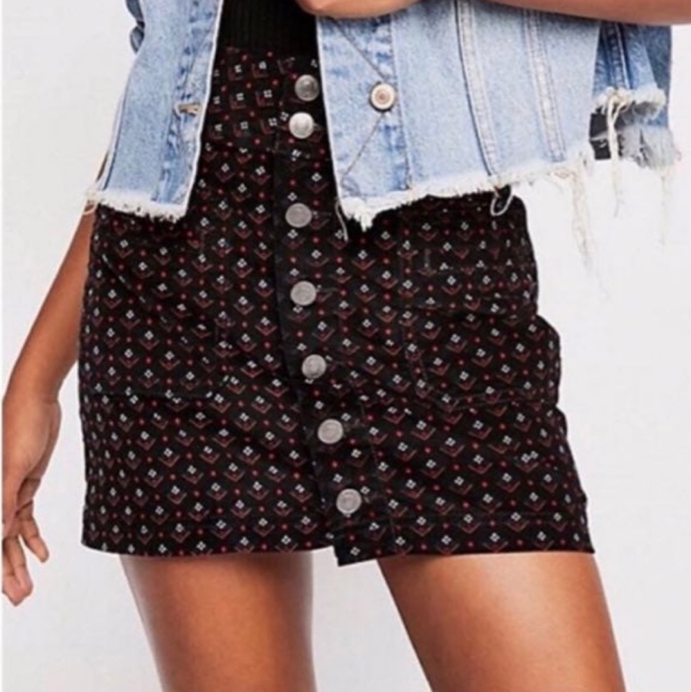 Free People Corduroy Mini Skirt